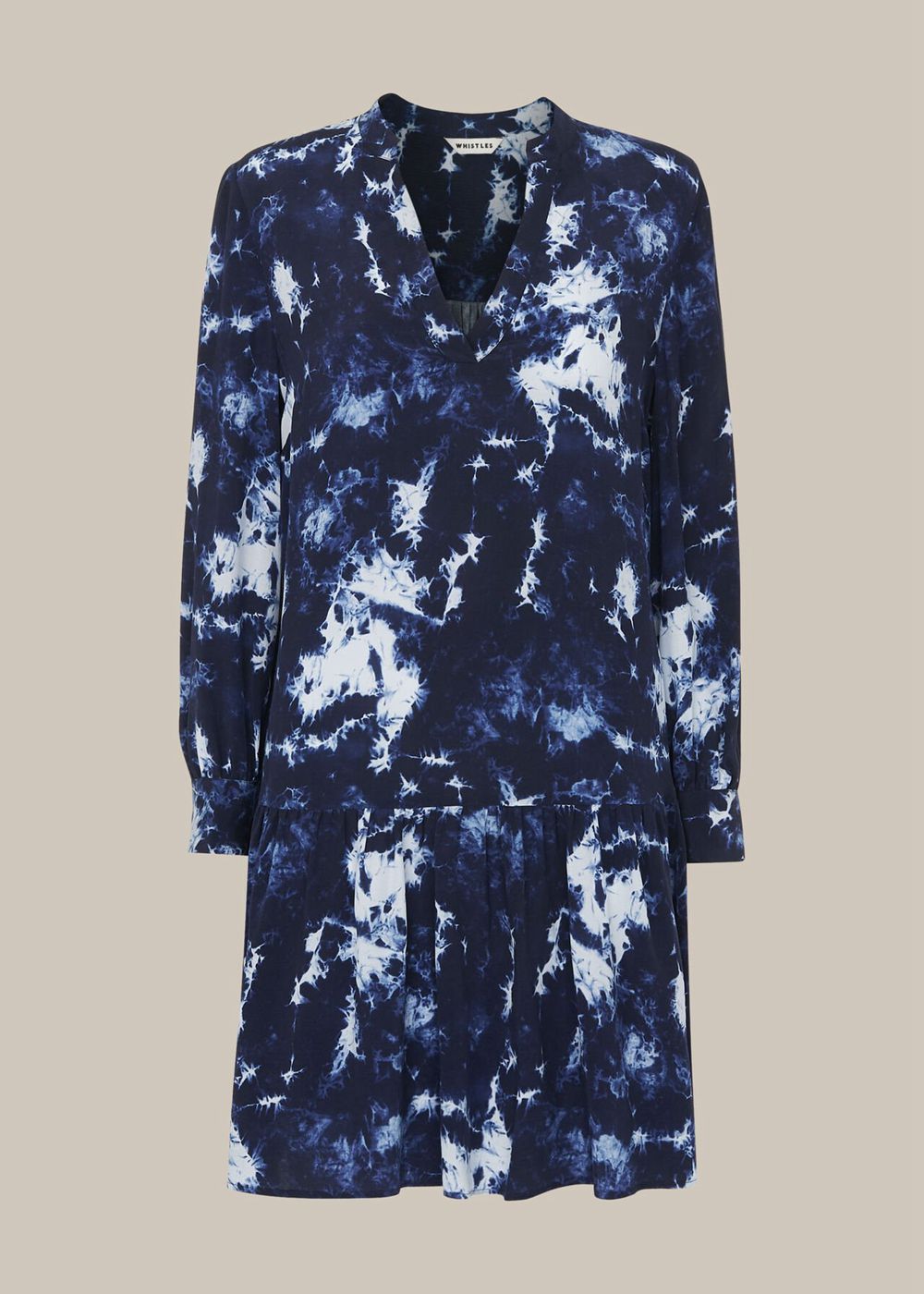 Whistles Tie Dye Smock Dress Blue / Multicolor | US-29854GPEL