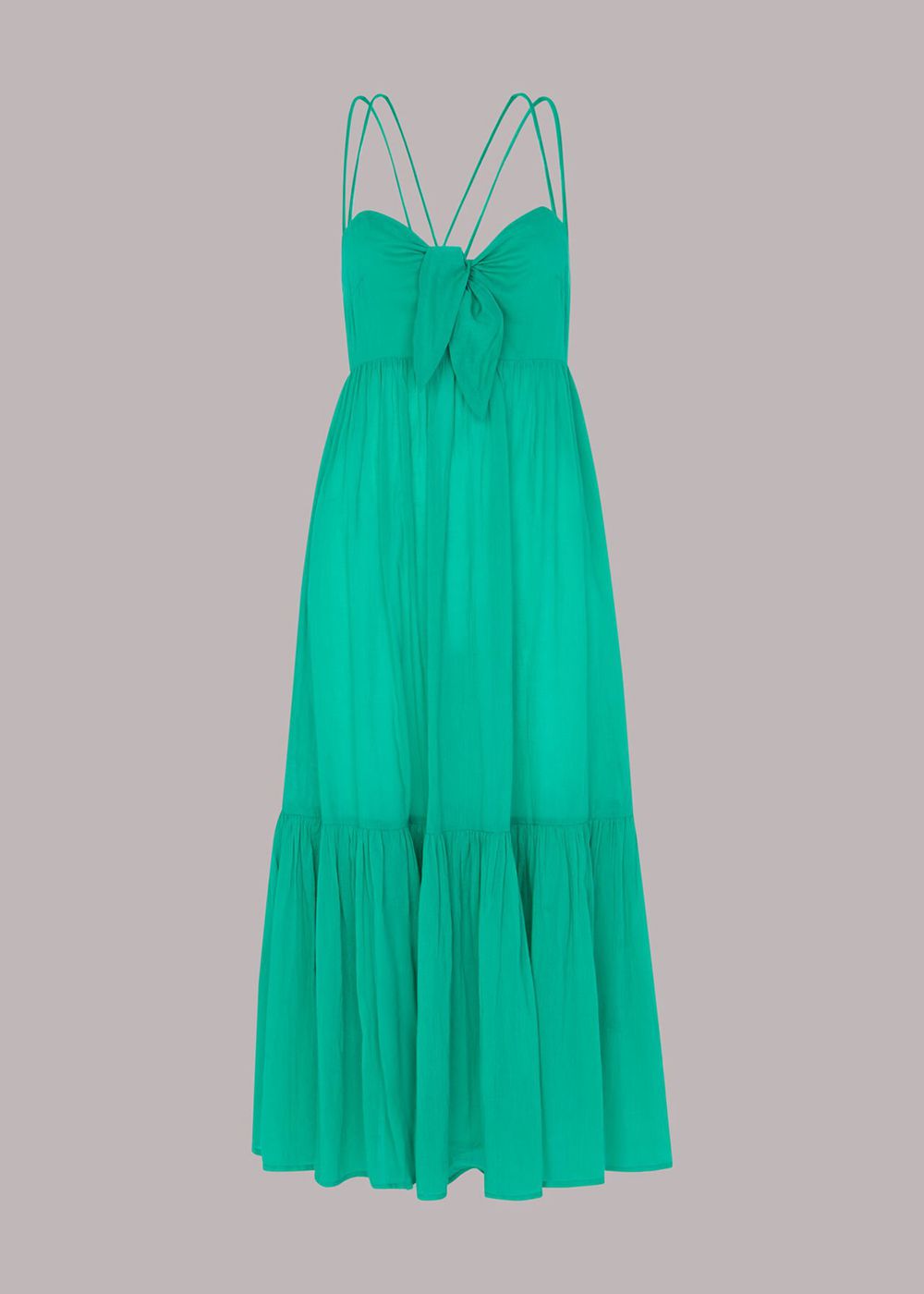 Whistles Tie Front Beach Dress Green | US-05347DBOS