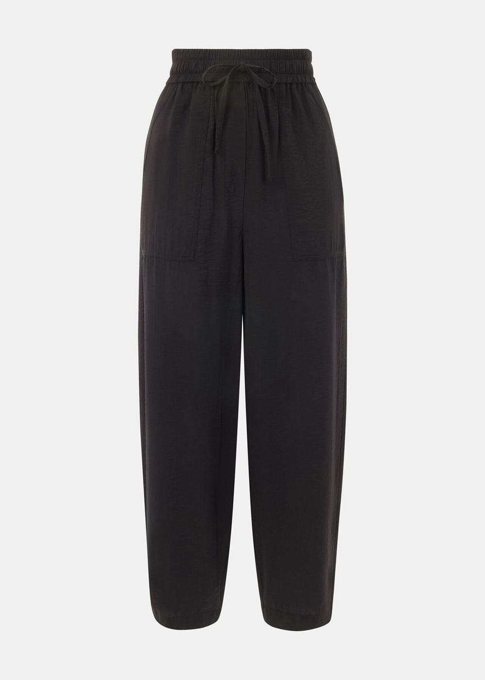 Whistles Tie Waist Nicola Pants Black | US-43650NZCF