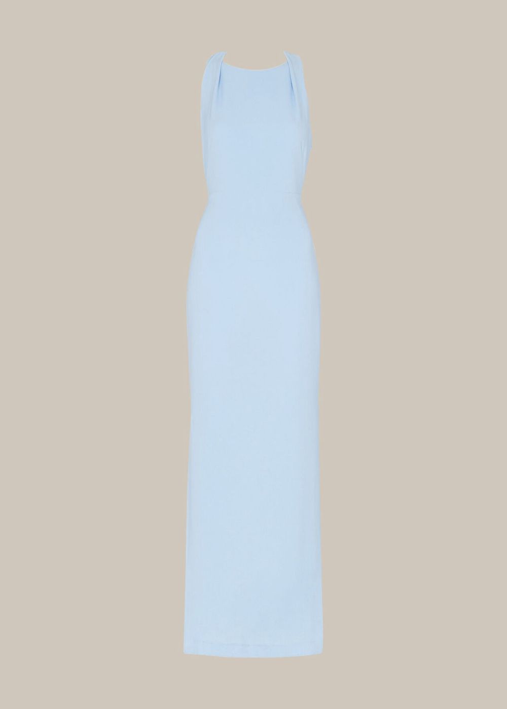 Whistles Tied Back Maxi Dress Blue | US-51462GBTU