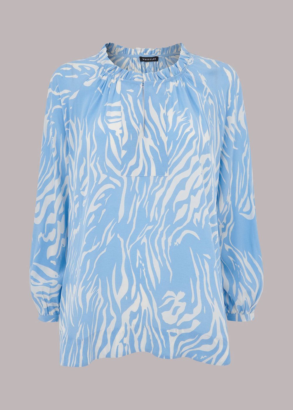 Whistles Tiger Print Blouse Blue / Multicolor | US-60725ZWVP