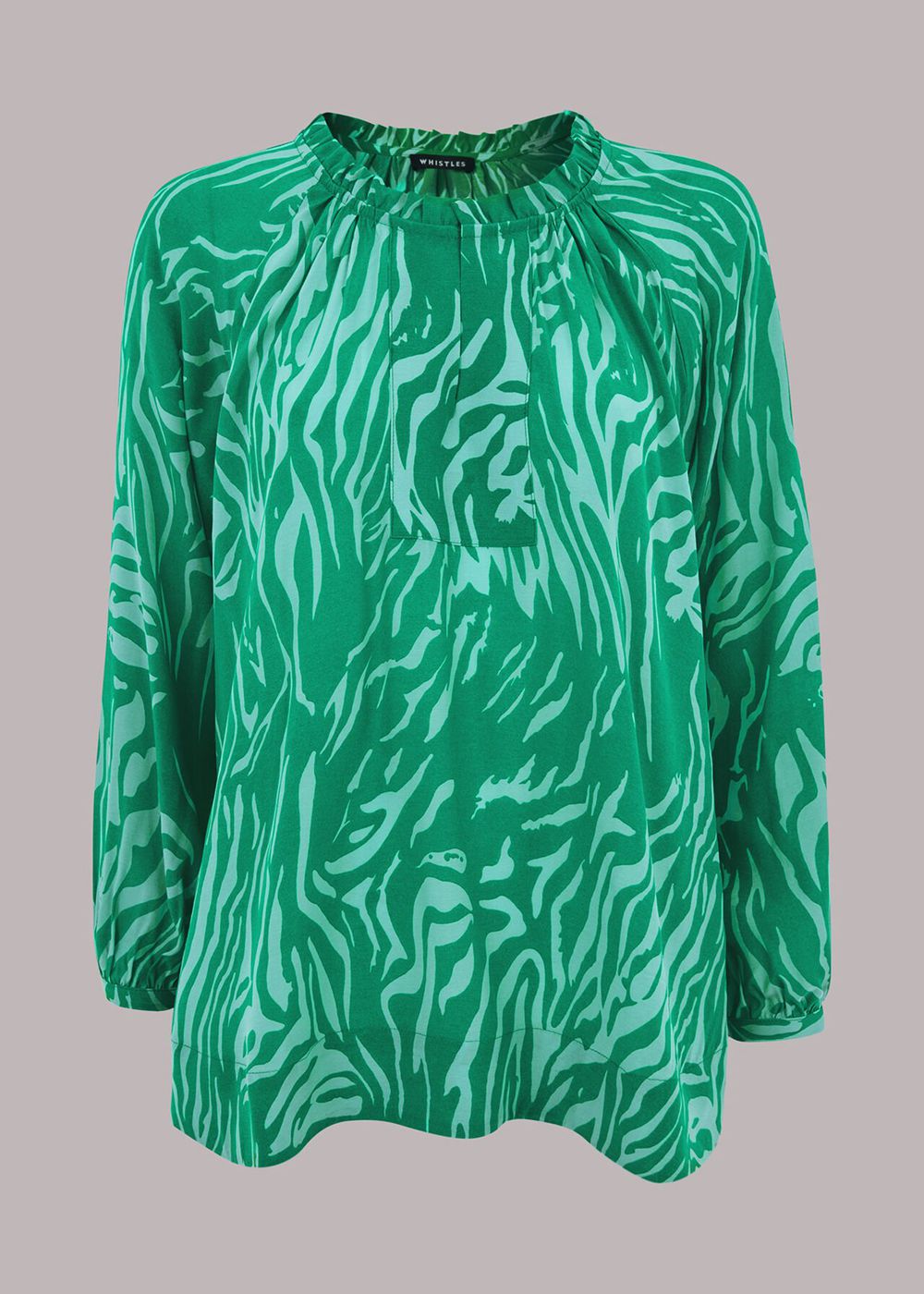 Whistles Tiger Print Blouse Green / Multicolor | US-17658FSIK