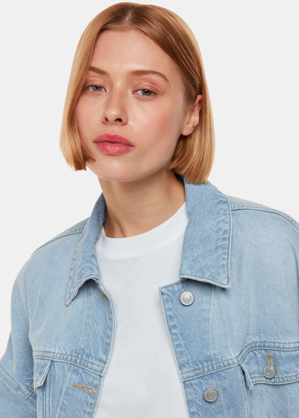 Whistles Tilly Oversized Denim Jacket Blue | US-37901RKTU