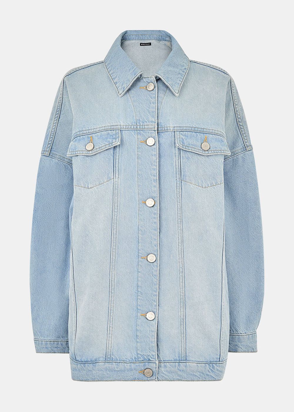 Whistles Tilly Oversized Denim Jacket Blue | US-37901RKTU