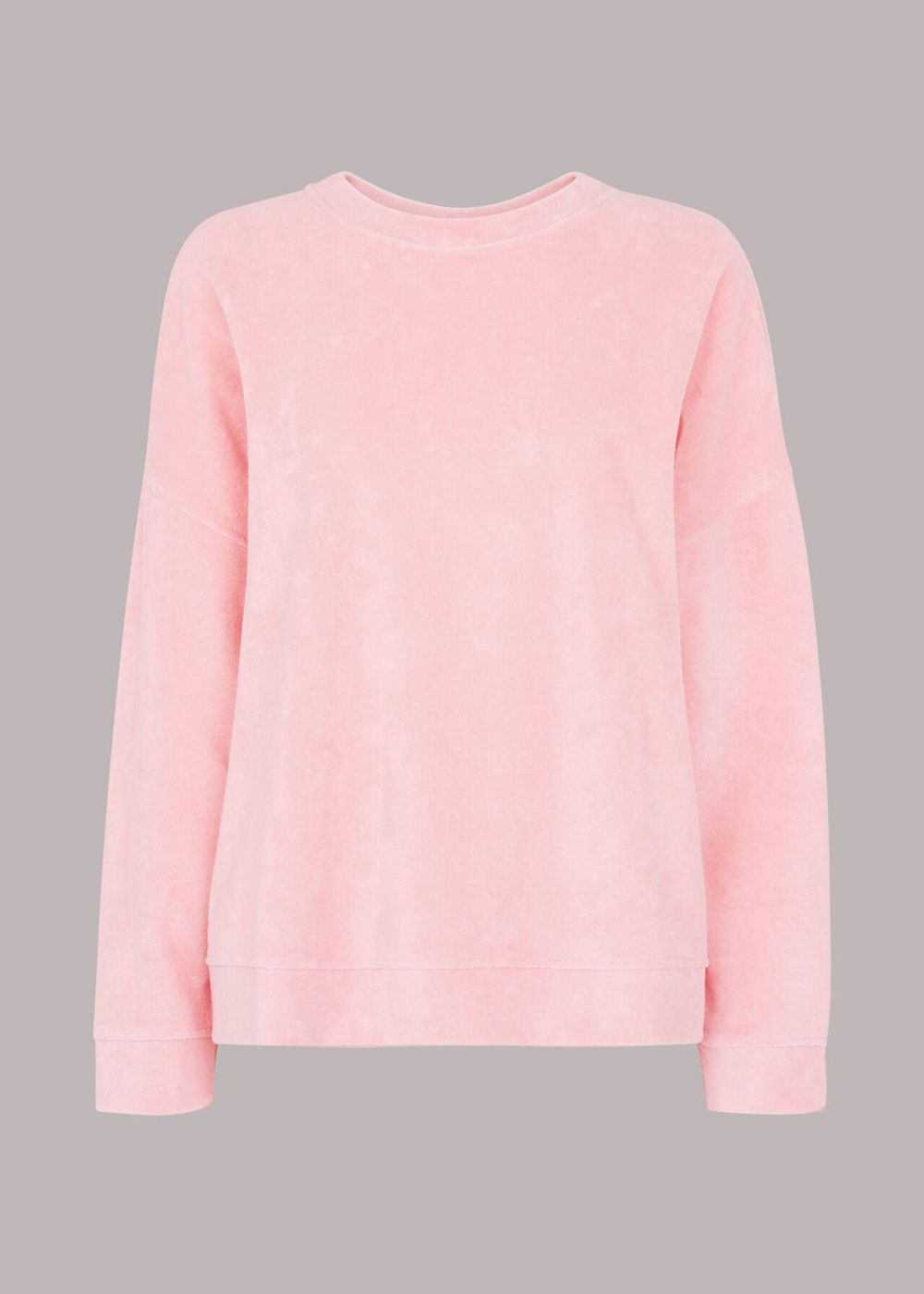 Whistles Towelling Boyfriend Sweatshirt Pink | US-80612FLKP