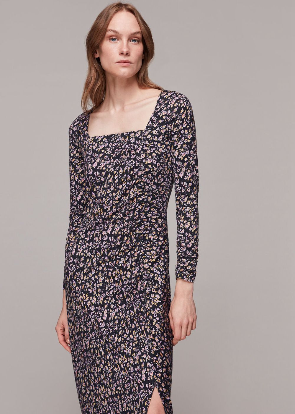 Whistles Trailing Floral Jersey Dress Multicolor | US-15964SPLC