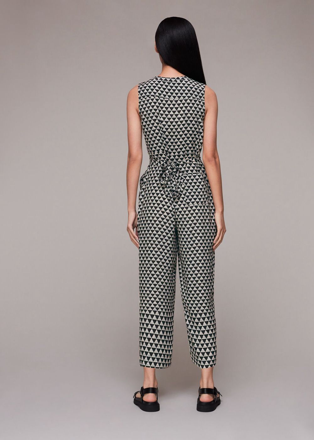 Whistles Triangle Checkerboard Jumpsuit Black / Multicolor | US-61257AWUM