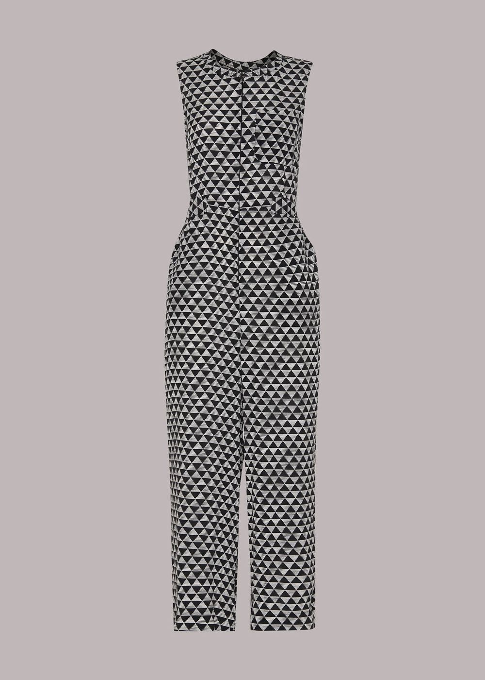 Whistles Triangle Checkerboard Jumpsuit Black / Multicolor | US-61257AWUM