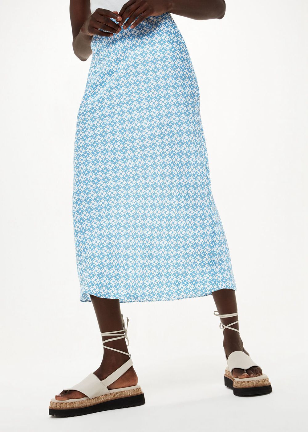 Whistles Two Tone Tile Bias Cut Skirts Blue / Multicolor | US-85906JXDB