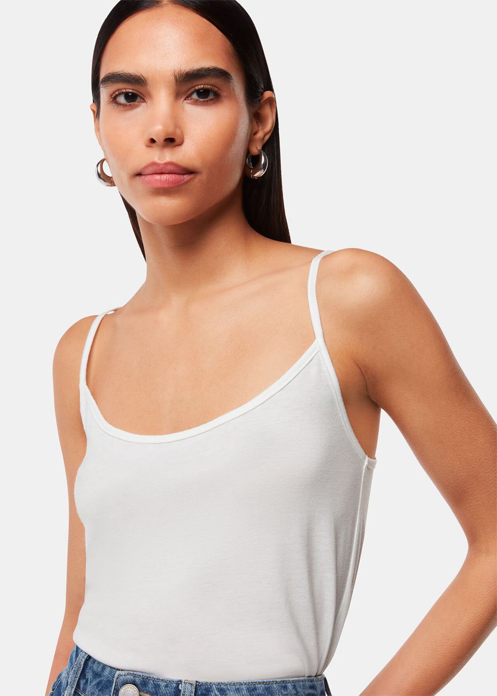 Whistles Ultimate Cami Top White | US-01269LPSU