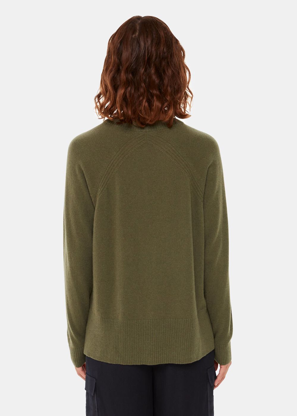 Whistles Ultimate Cashmere Crew Neck Knitwear Khaki | US-59342OVAR