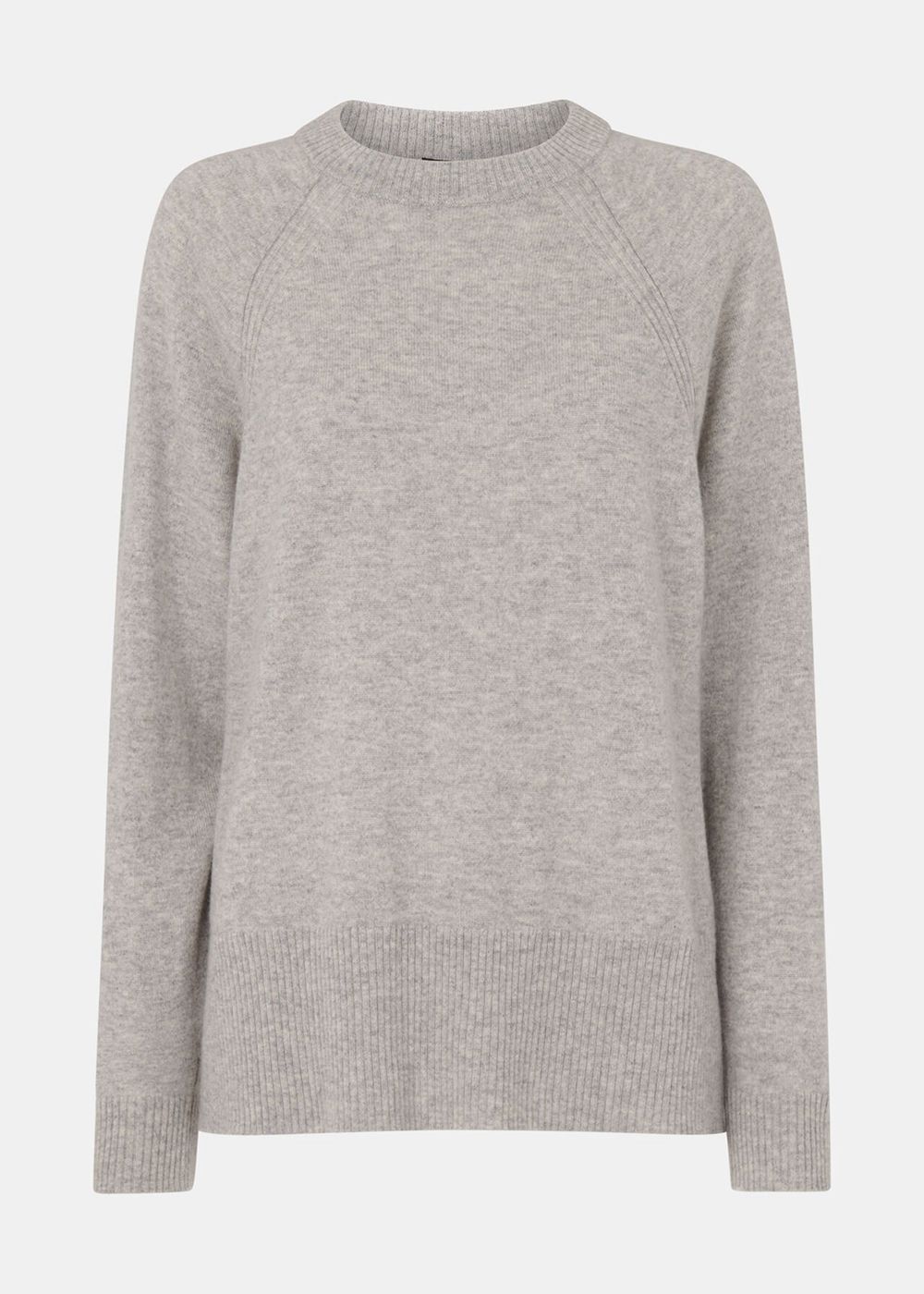 Whistles Ultimate Cashmere Crew Neck Knitwear Grey | US-87120IZNM