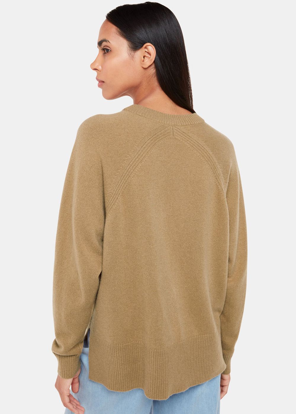 Whistles Ultimate Cashmere Crew Neck Knitwear Brown | US-45073SVYC