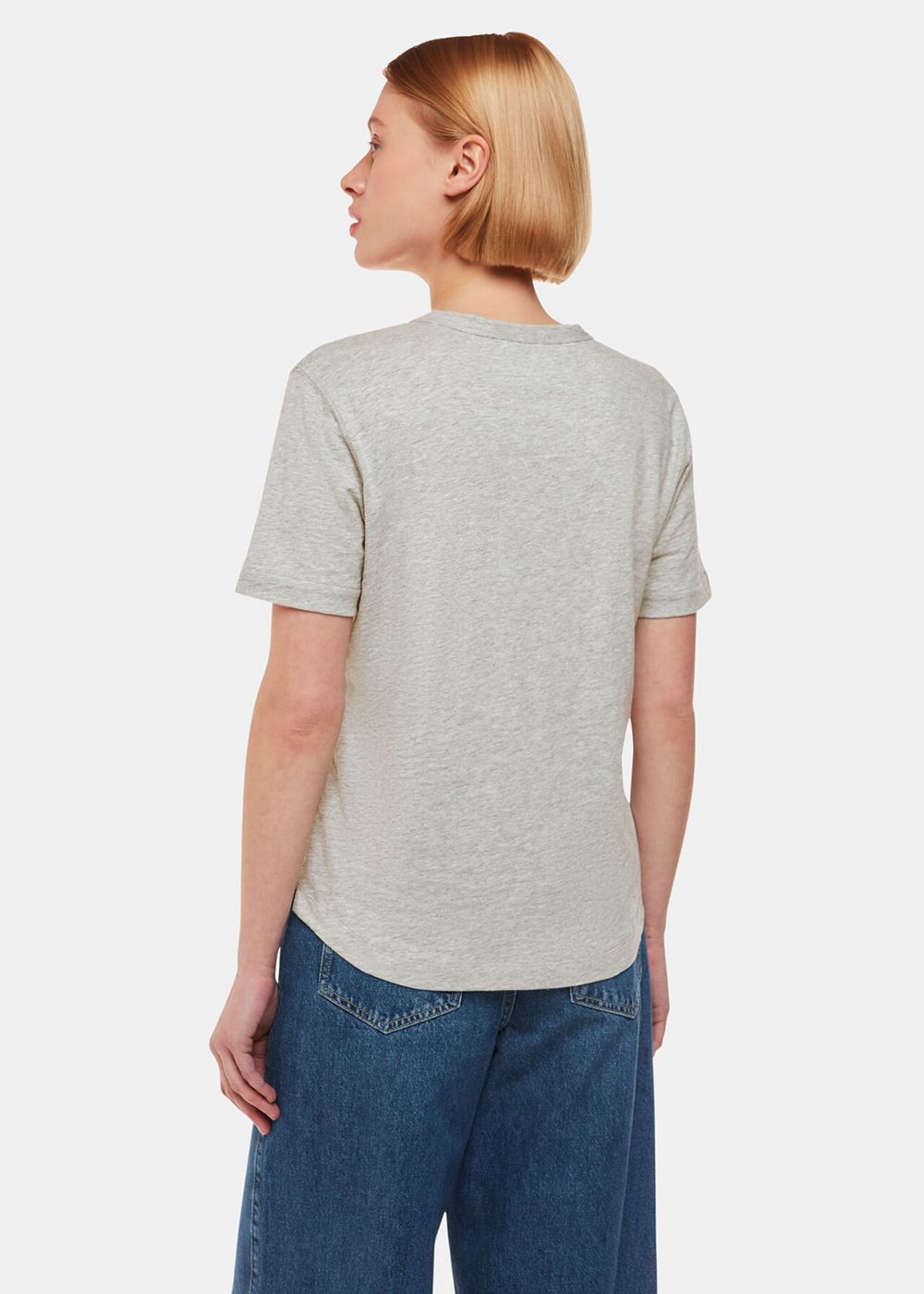 Whistles Ultimate Emily T-Shirt Grey | US-26597AQPL