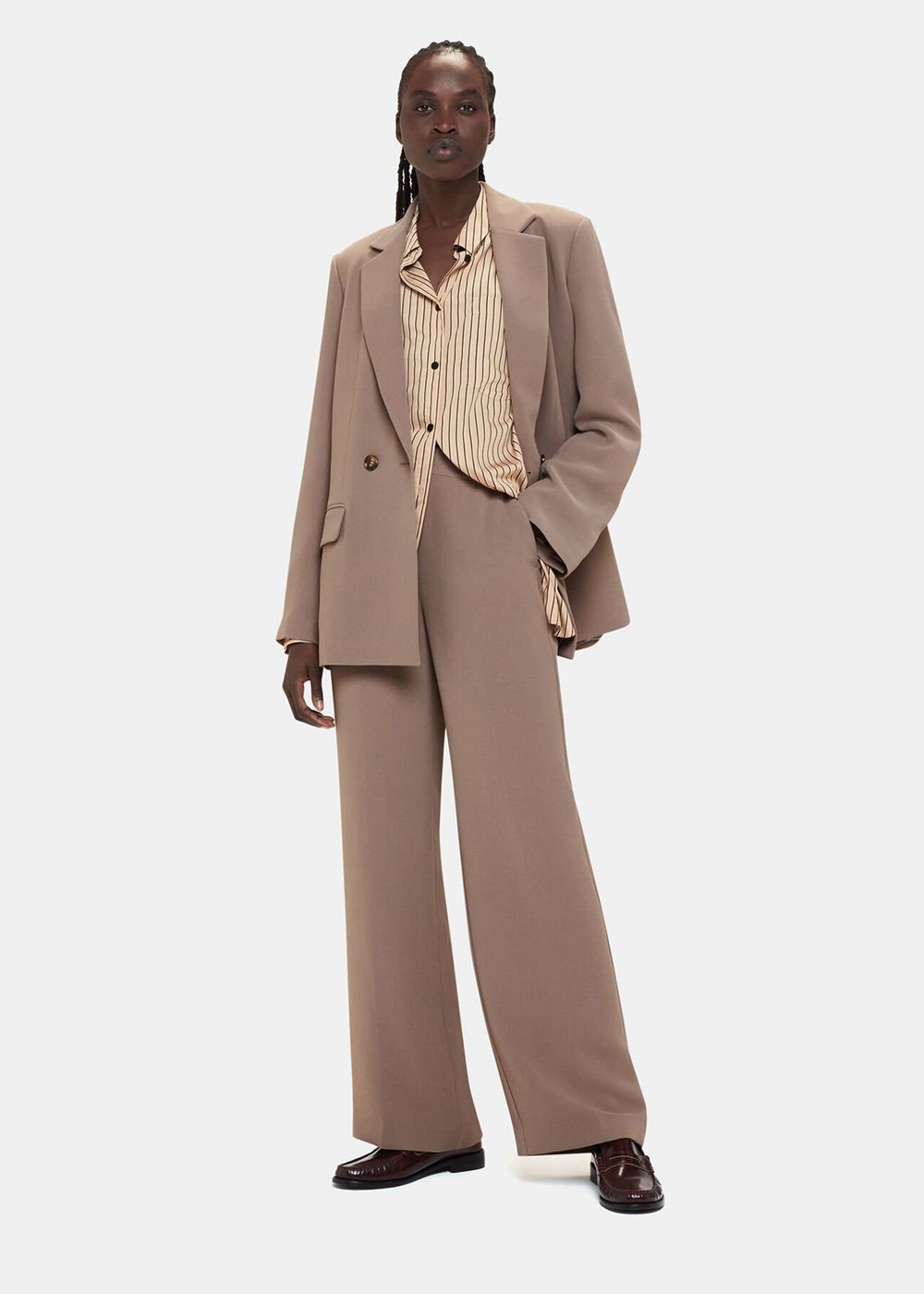 Whistles Ultimate Full Length Pants Grey Brown | US-63259CGES