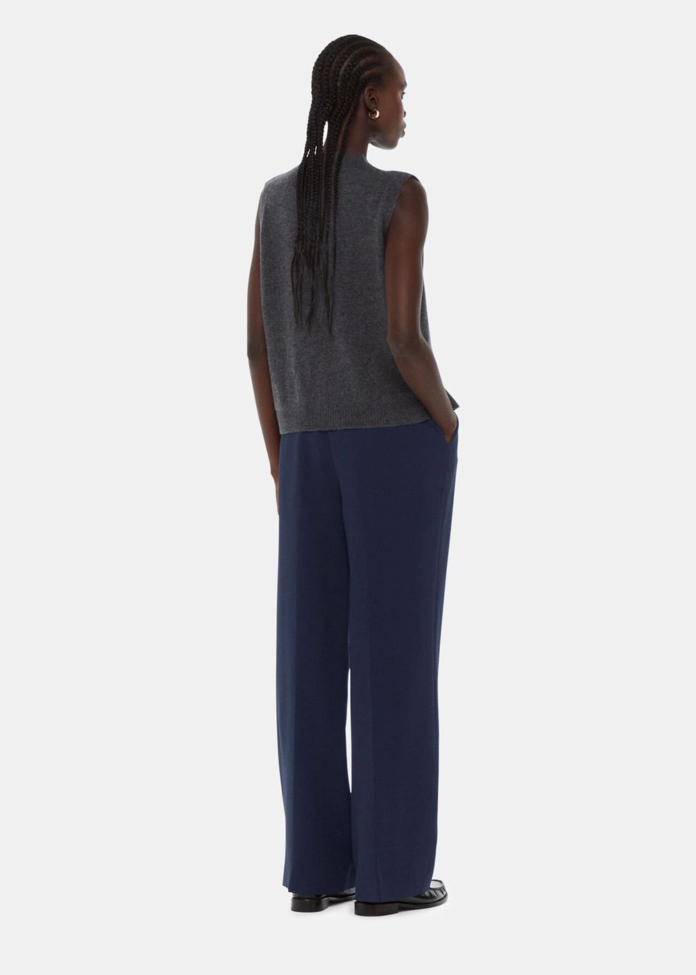 Whistles Ultimate Full Length Pants Navy | US-08367PIUZ