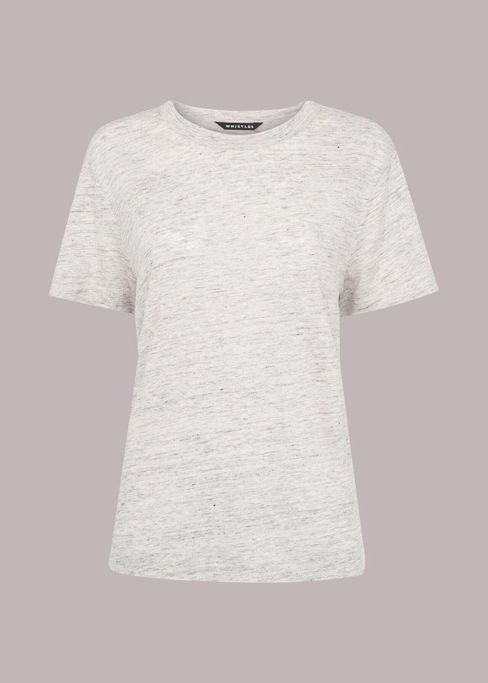 Whistles Ultimate Linen T-Shirt Grey | US-91580YMGD