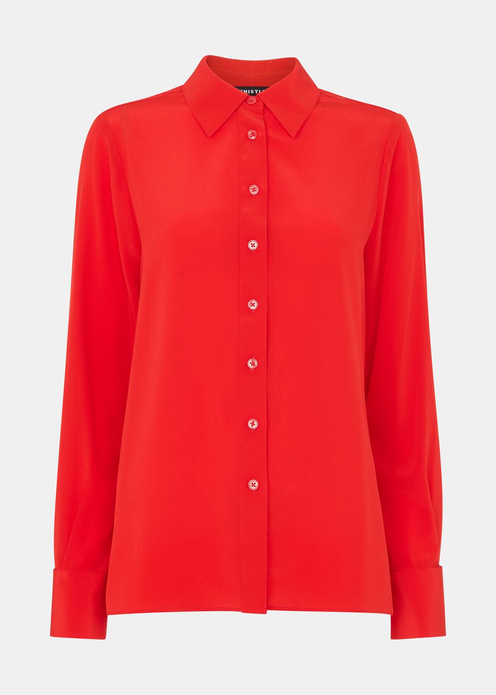 Whistles Ultimate Silk Shirts Red | US-42816CFQM