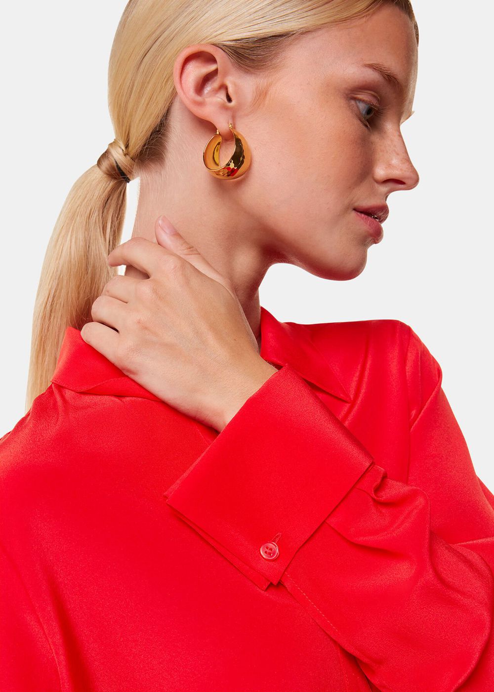 Whistles Ultimate Silk Shirts Red | US-70824GZDF