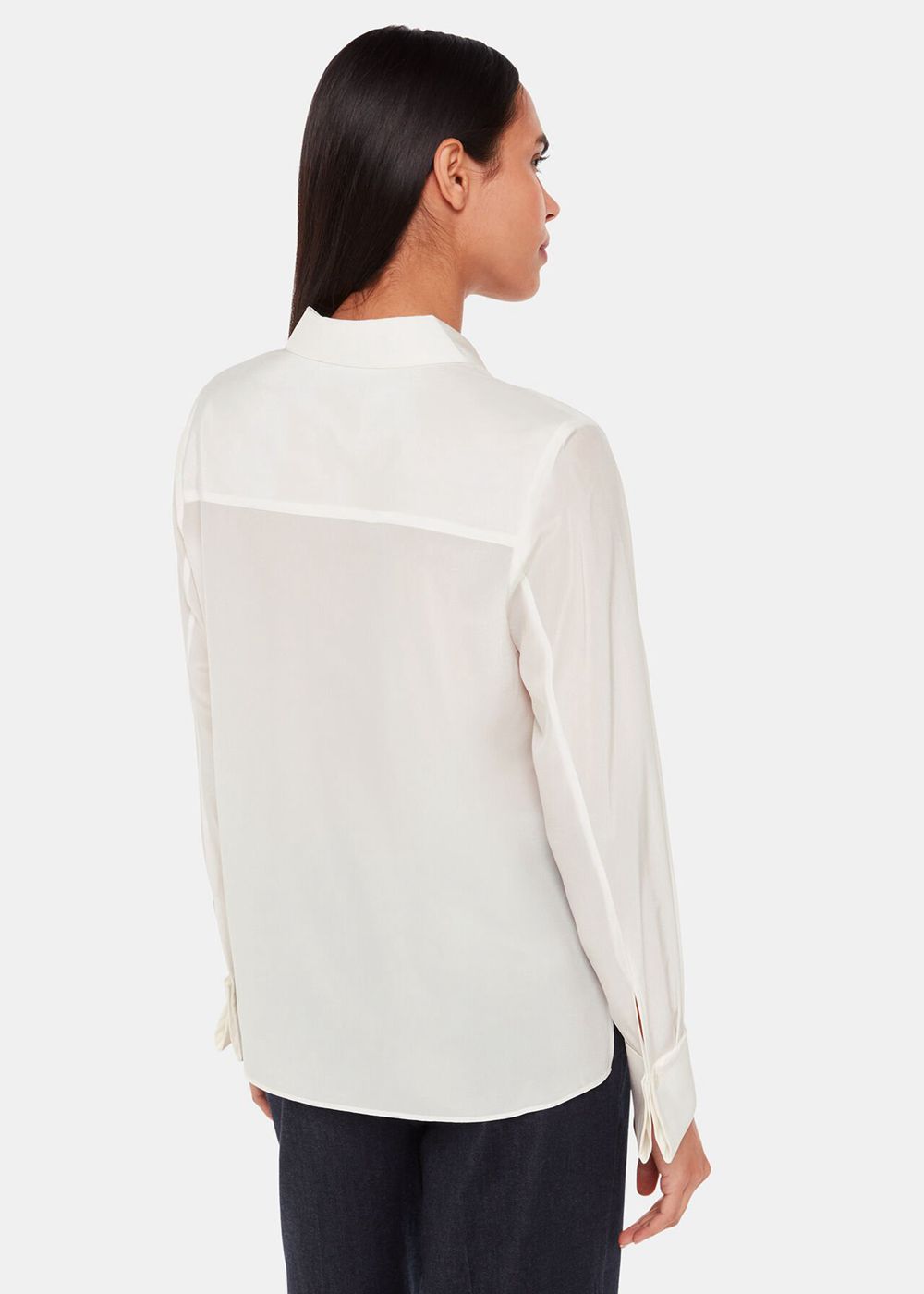 Whistles Ultimate Silk Shirts White | US-02678JYRB