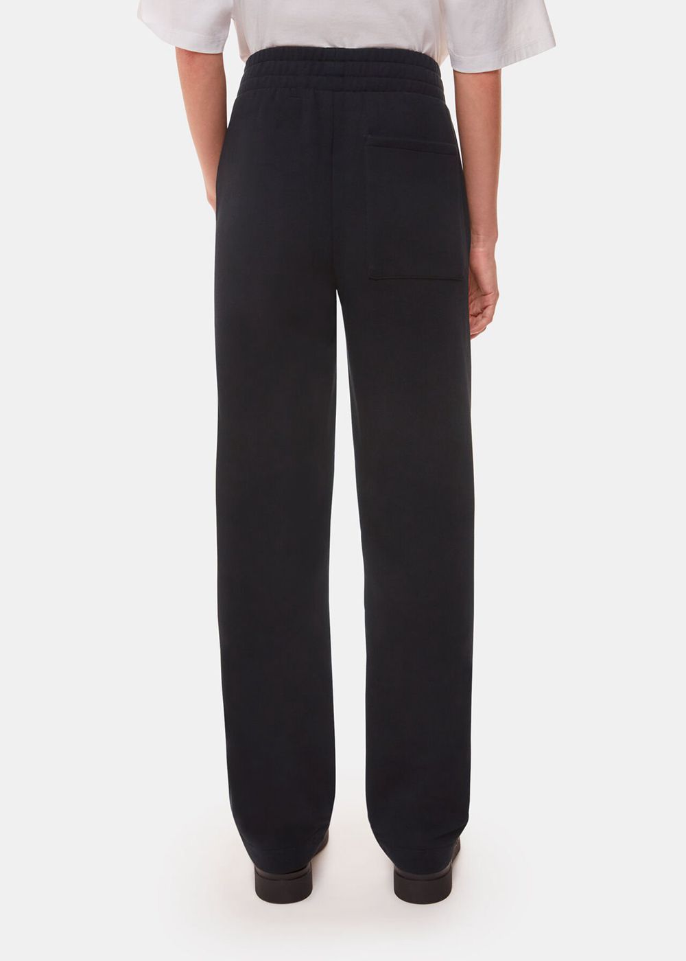 Whistles Ultimate Straight Leg Joggers Black | US-31876SKXB