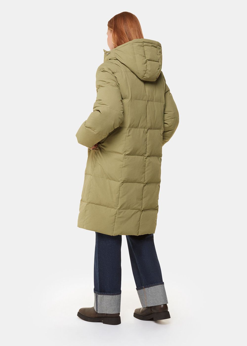 Whistles Una Puffa Coat Khaki | US-94653QYUV