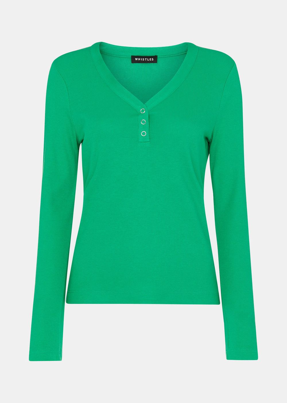 Whistles V Neck Pyjama Top Green | US-81326VSEH