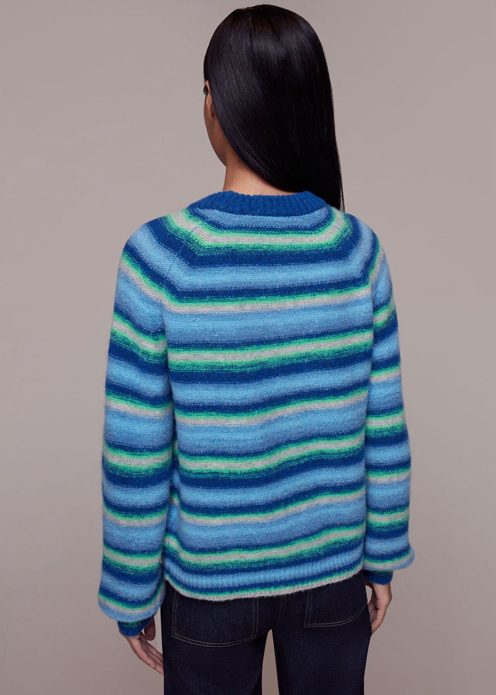 Whistles Variated Stripe Sweater Blue / Multicolor | US-46587WTPM