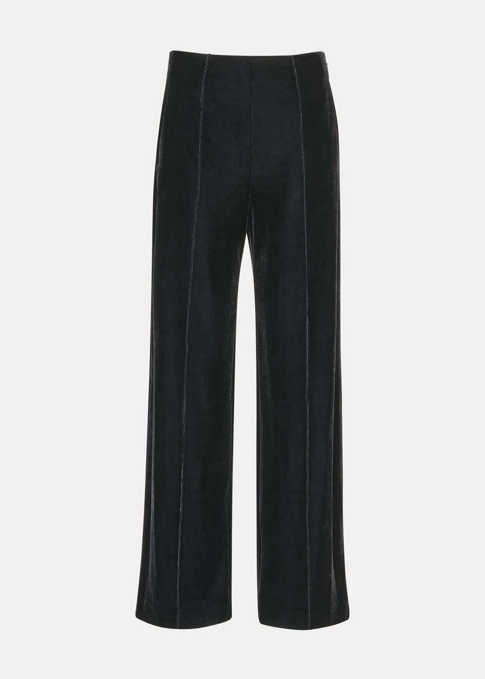 Whistles Velvet Full Length Pants Black | US-48527UEQJ