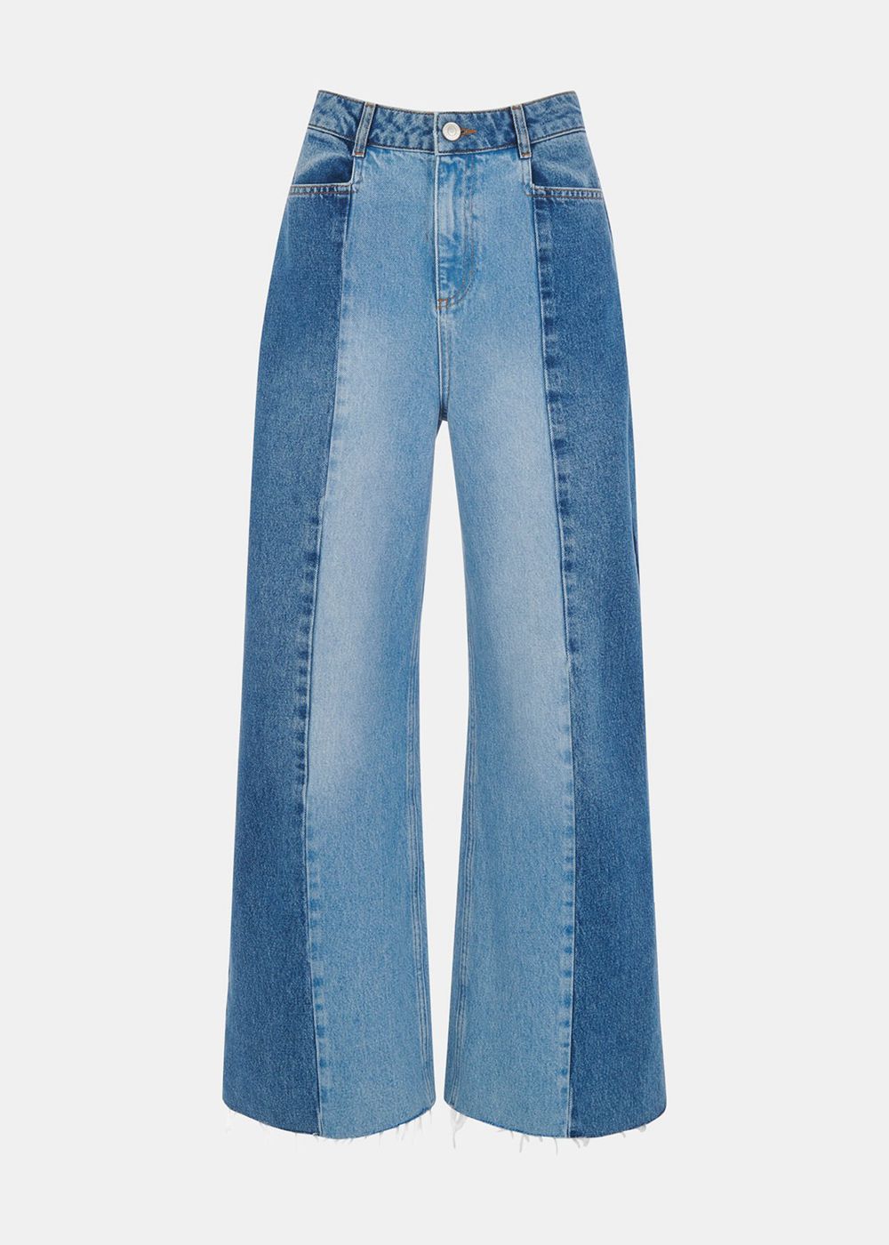 Whistles Vertical Patchwork Jeans Blue | US-28305YOWB