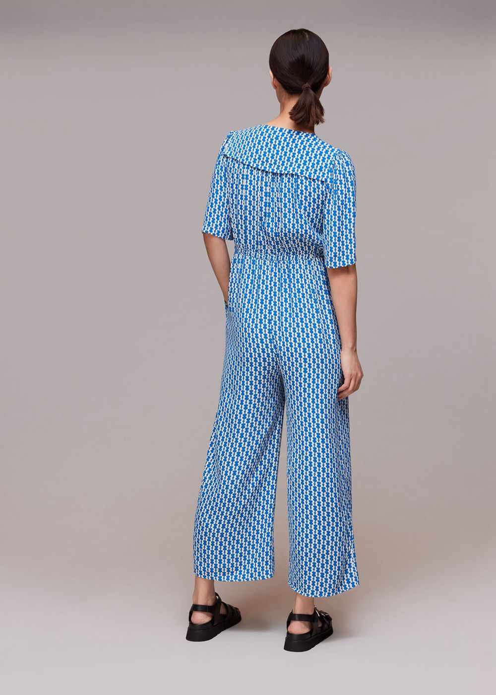 Whistles Vertical Stack Jumpsuit Blue / Multicolor | US-57086KNIV