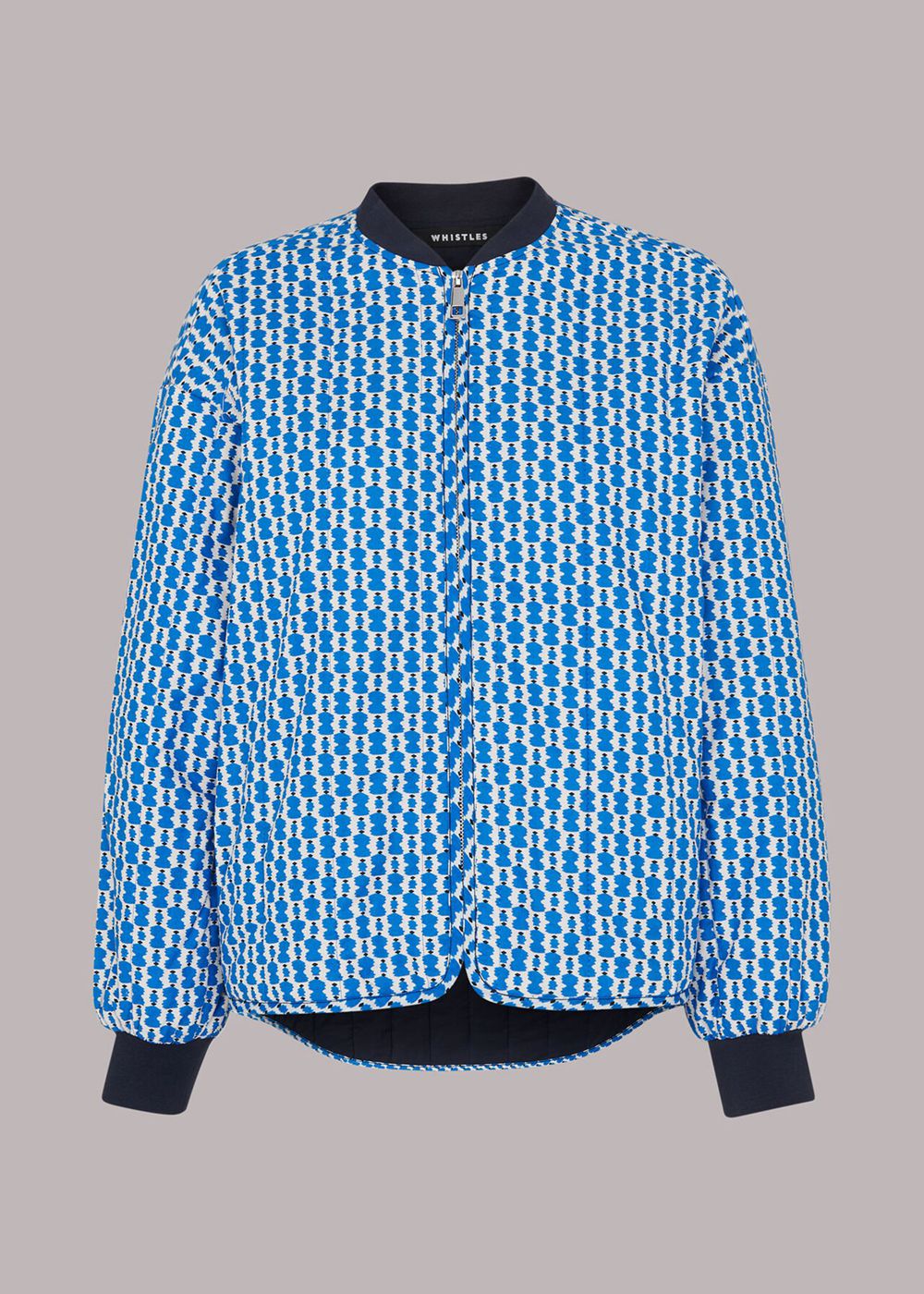 Whistles Vertical Stack Print Jacket Blue / Multicolor | US-37061ONIW