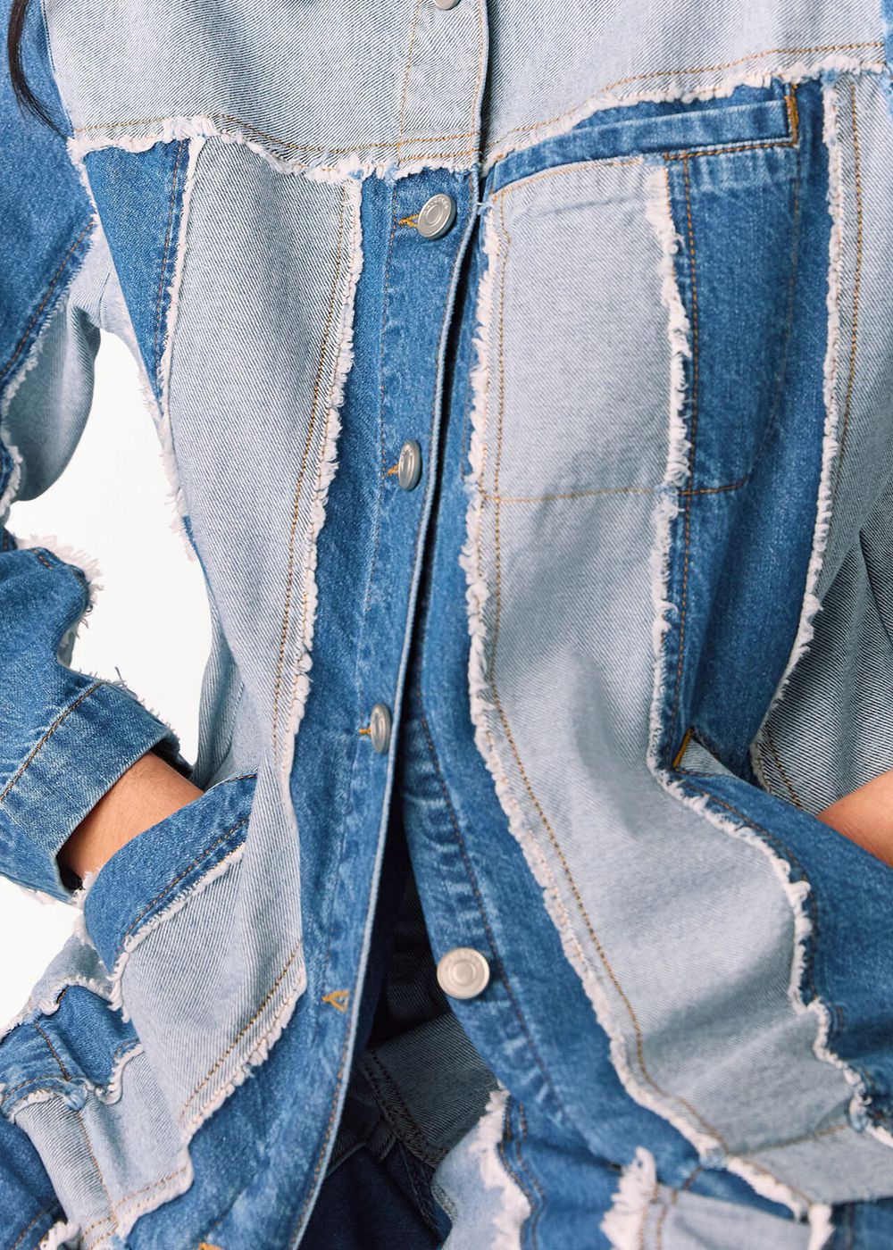 Whistles Vertical Stripe Denim Jacket Blue | US-48723DOTJ