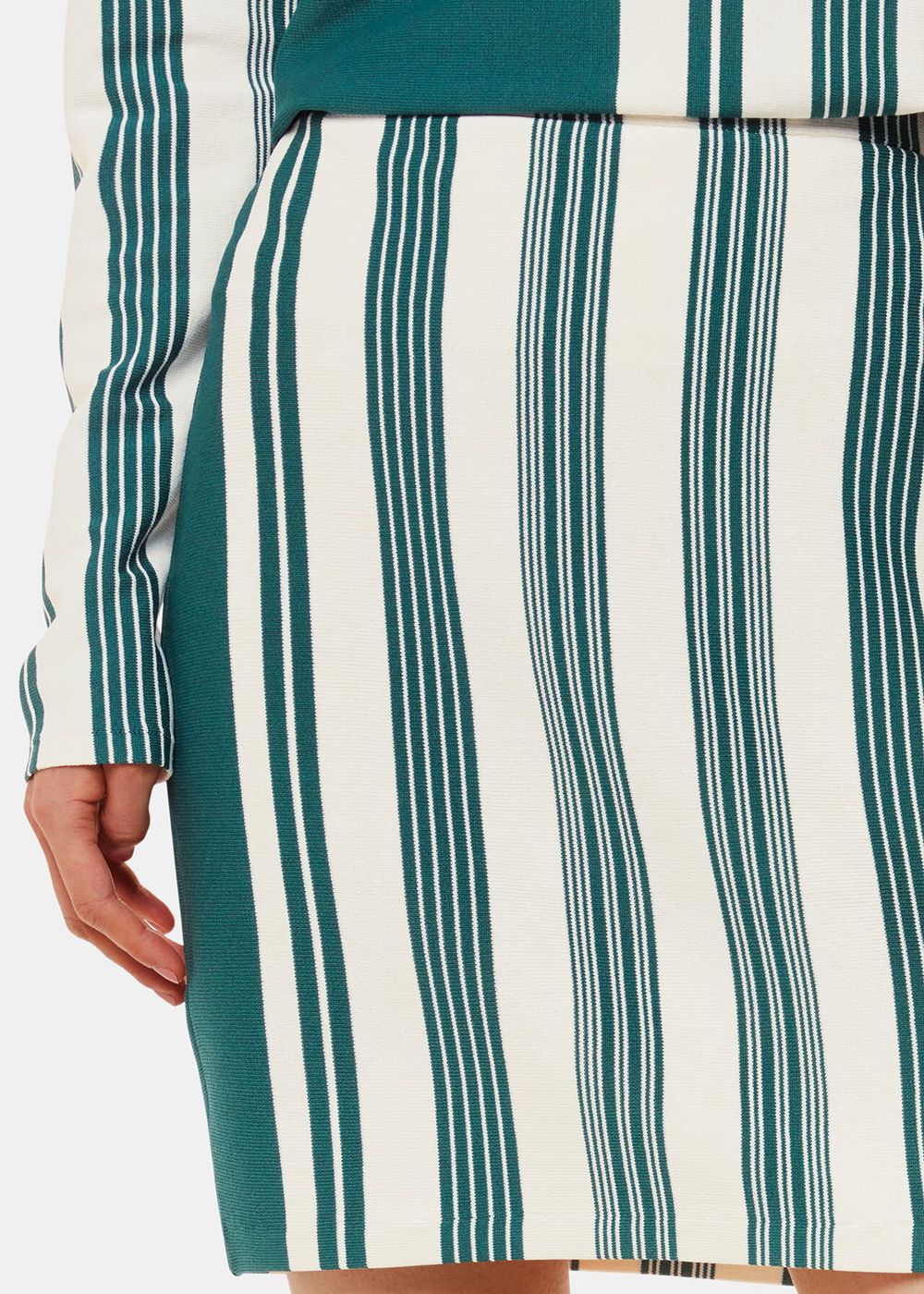 Whistles Vertical Stripe Knitted Skirts Green / Multicolor | US-23481GESU