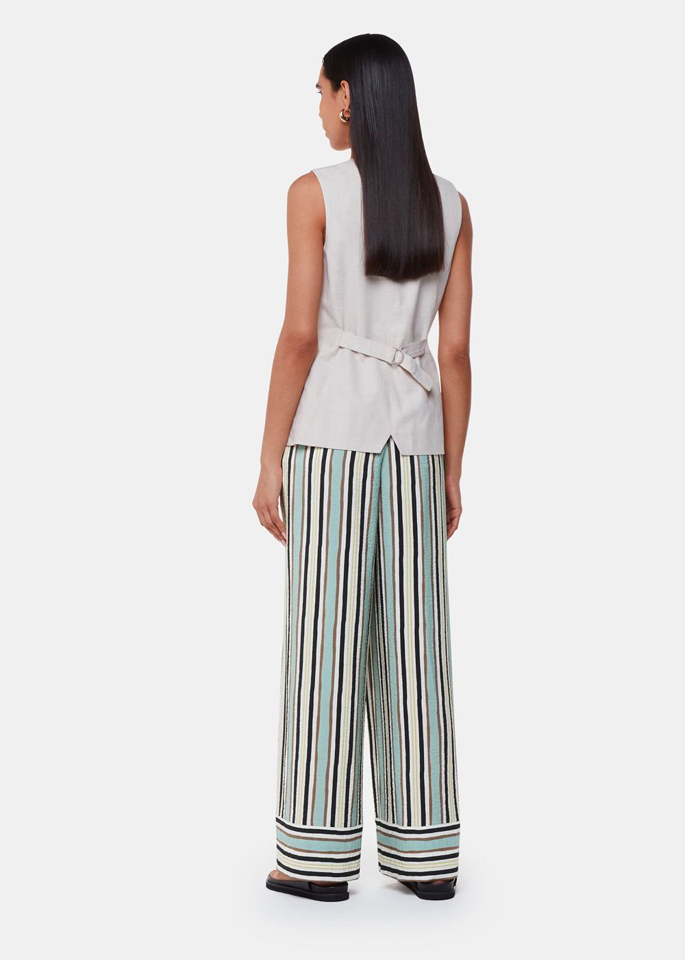 Whistles Vertical Stripe Nicola Pants Multicolor | US-01287SAHY