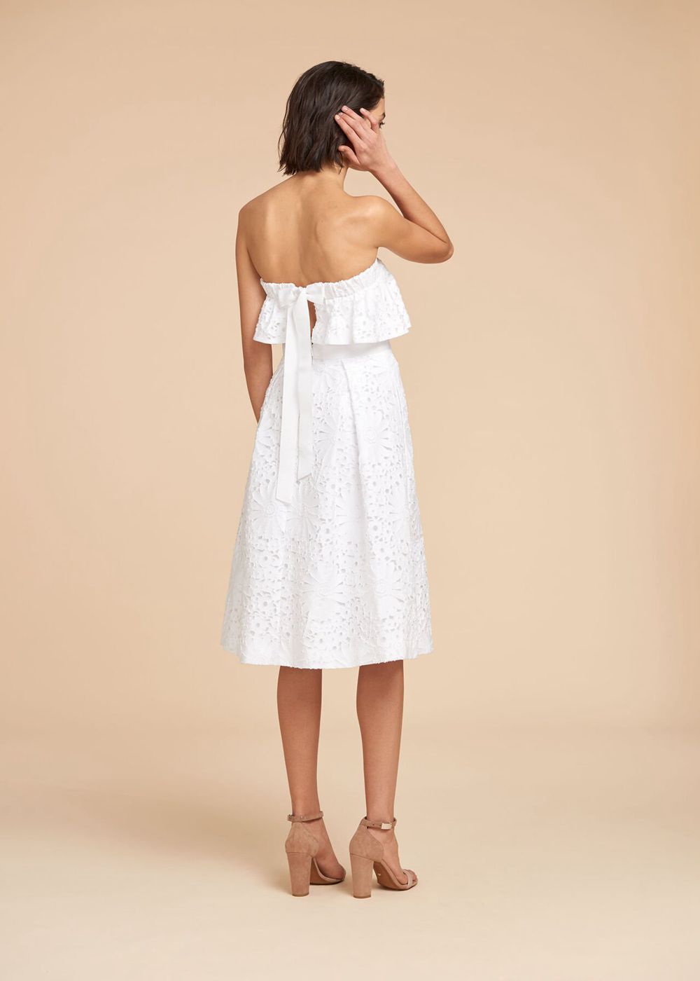 Whistles Vivian Wedding Dress White | US-26580XVQI