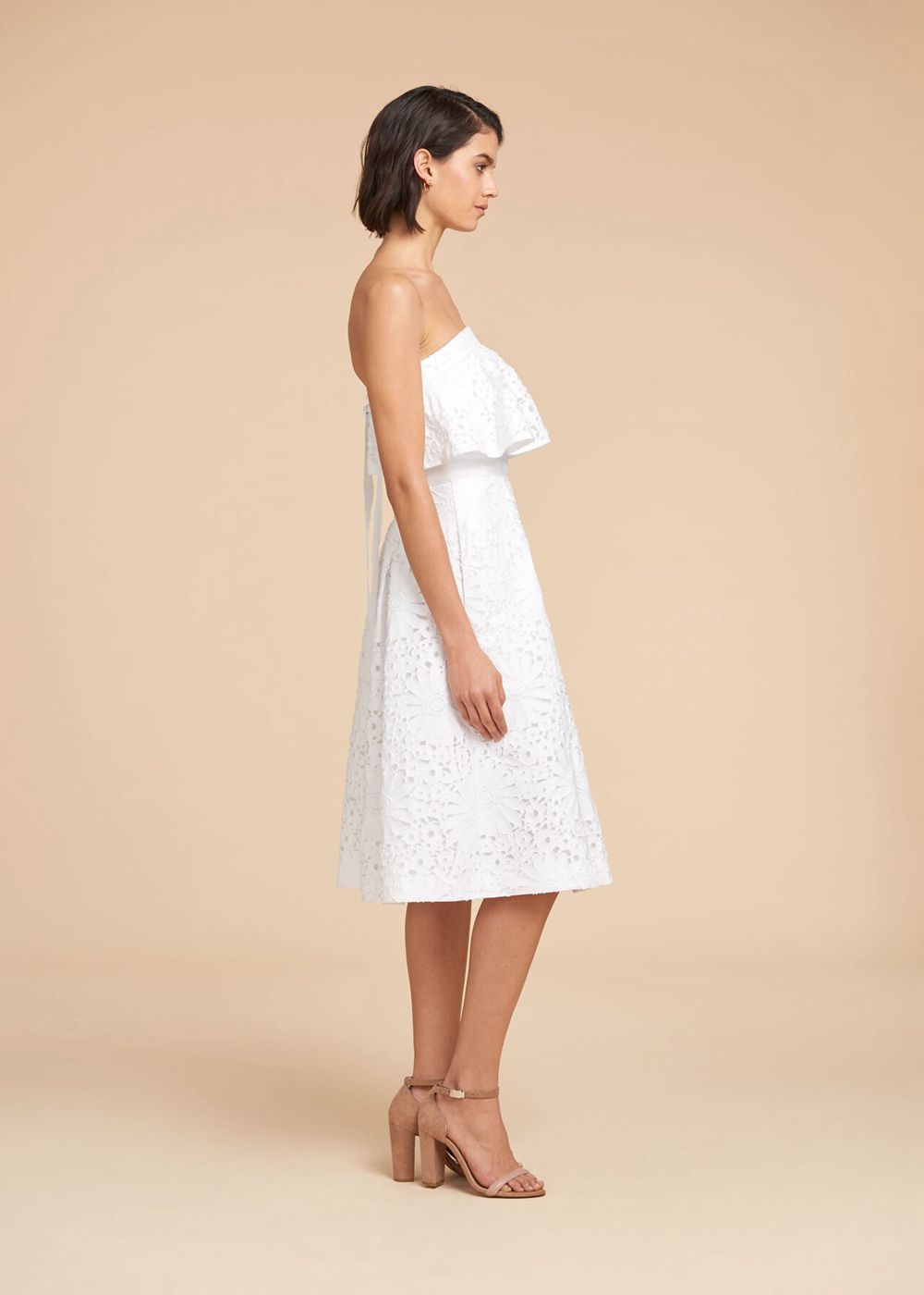 Whistles Vivian Wedding Dress White | US-26580XVQI