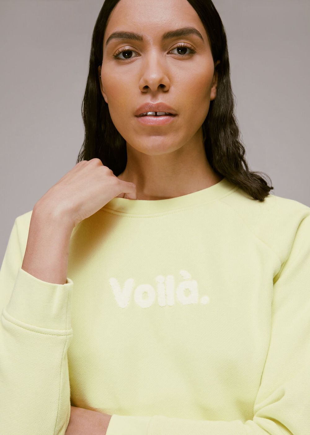 Whistles Voila Logo Sweatshirt Light Green | US-87945MFWP