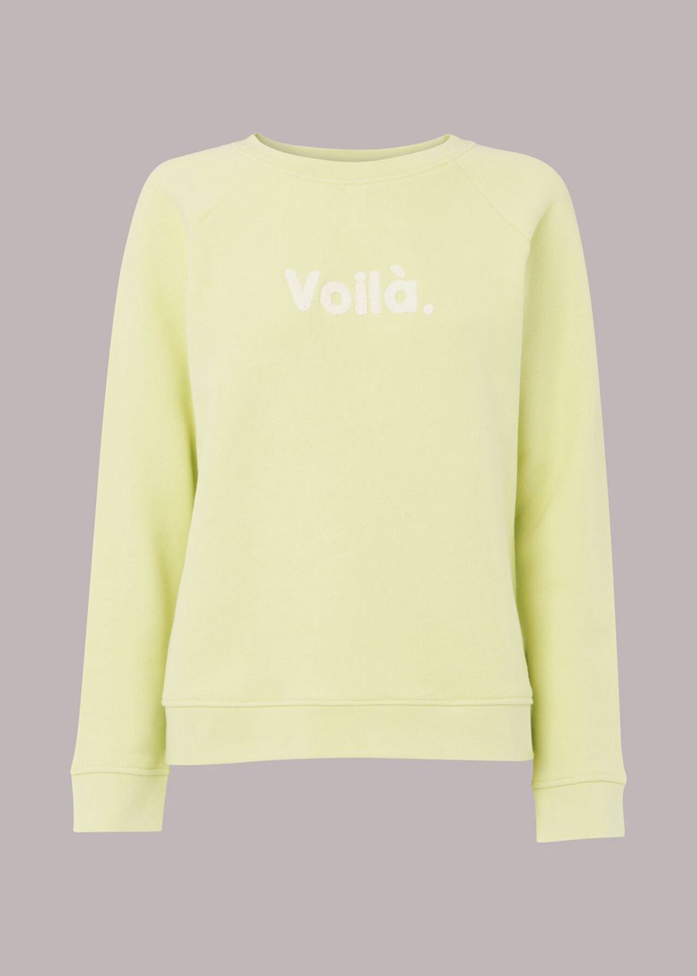 Whistles Voila Logo Sweatshirt Light Green | US-87945MFWP