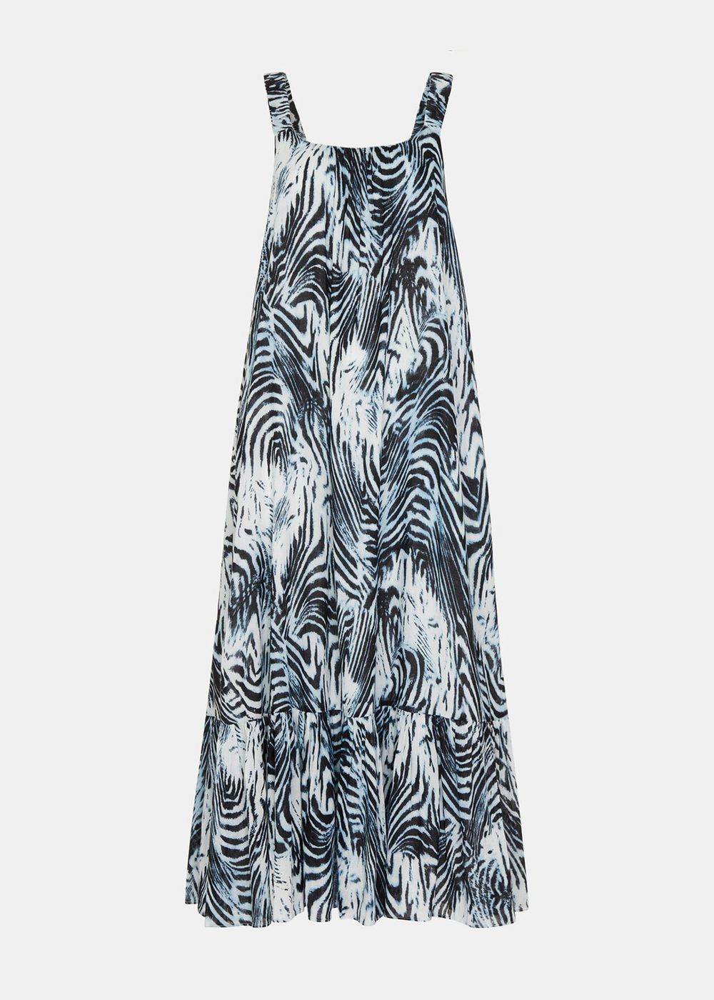 Whistles Warped Tiger Rhea Dress Blue / Multicolor | US-29380LGAW