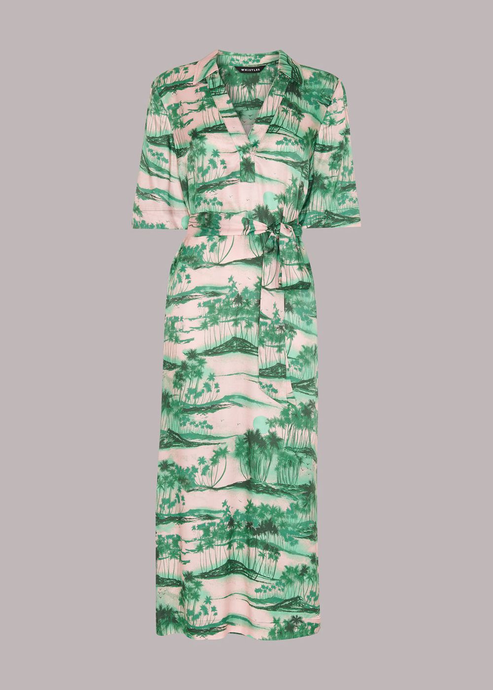 Whistles Waving Palms Shirt Dress Multicolor | US-29456MUDH