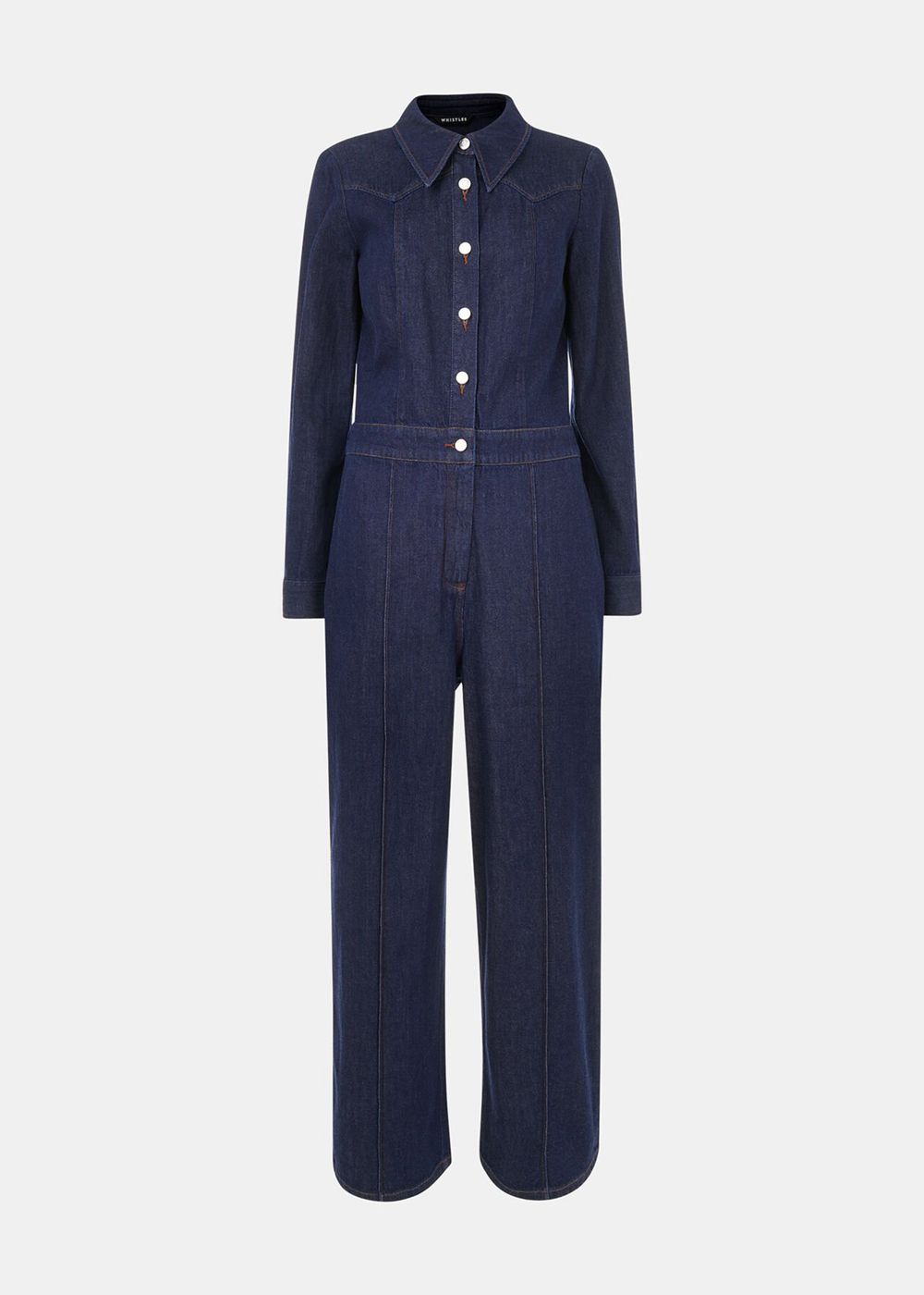 Whistles Western Denim Jumpsuit Blue | US-72408DUWS