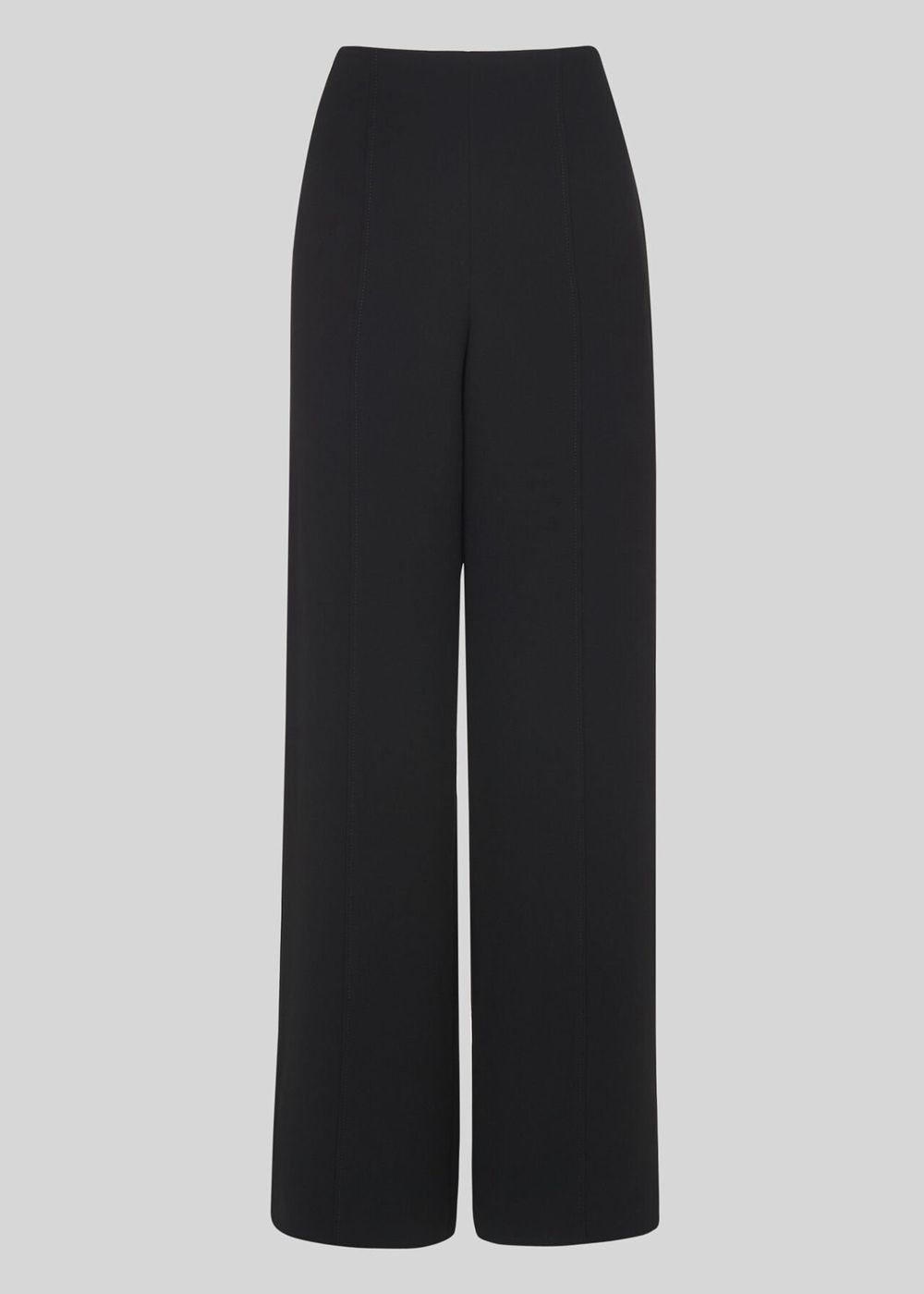 Whistles Wide Leg Crepe Pants Black | US-60318SYNK