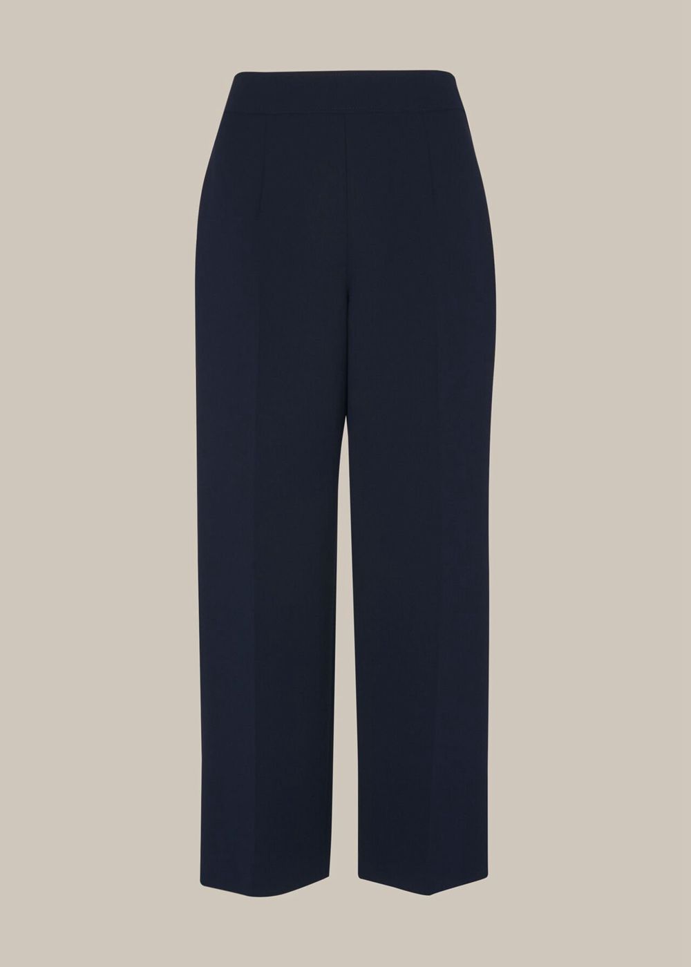 Whistles Wide Leg Crop Pants Navy | US-90734DUAH