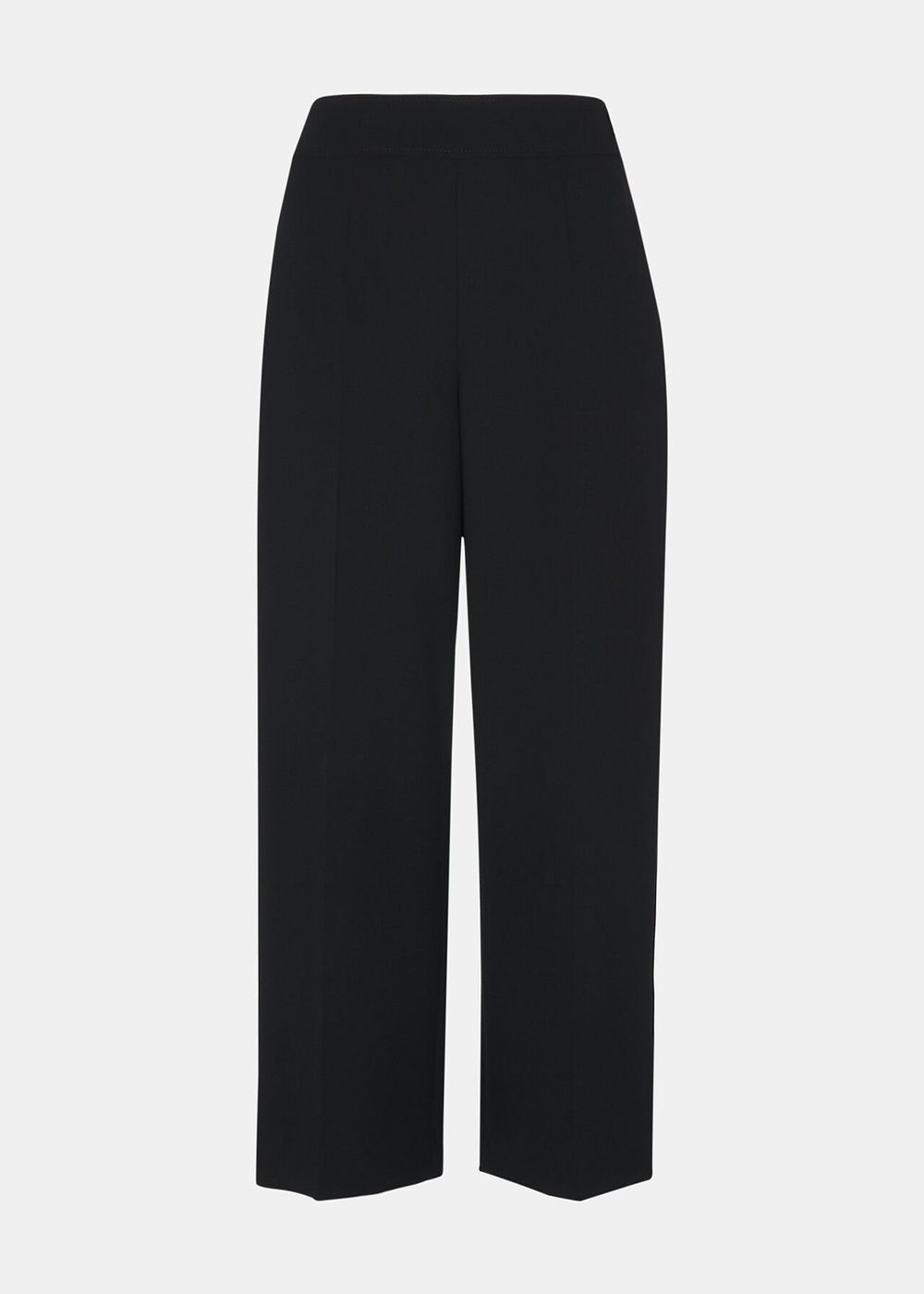 Whistles Wide Leg Cropped Pants Black | US-34796LRHG