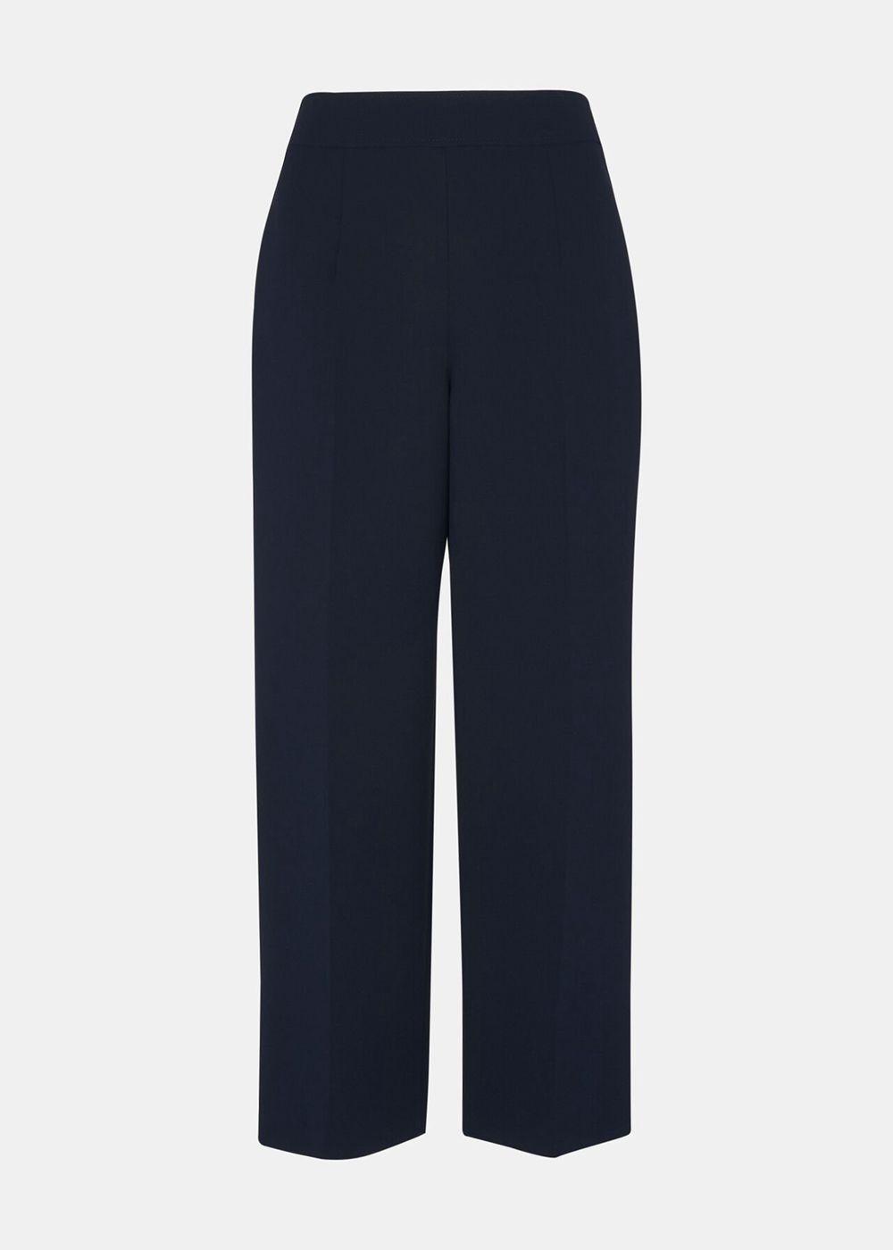 Whistles Wide Leg Cropped Pants Navy | US-27918EJTU