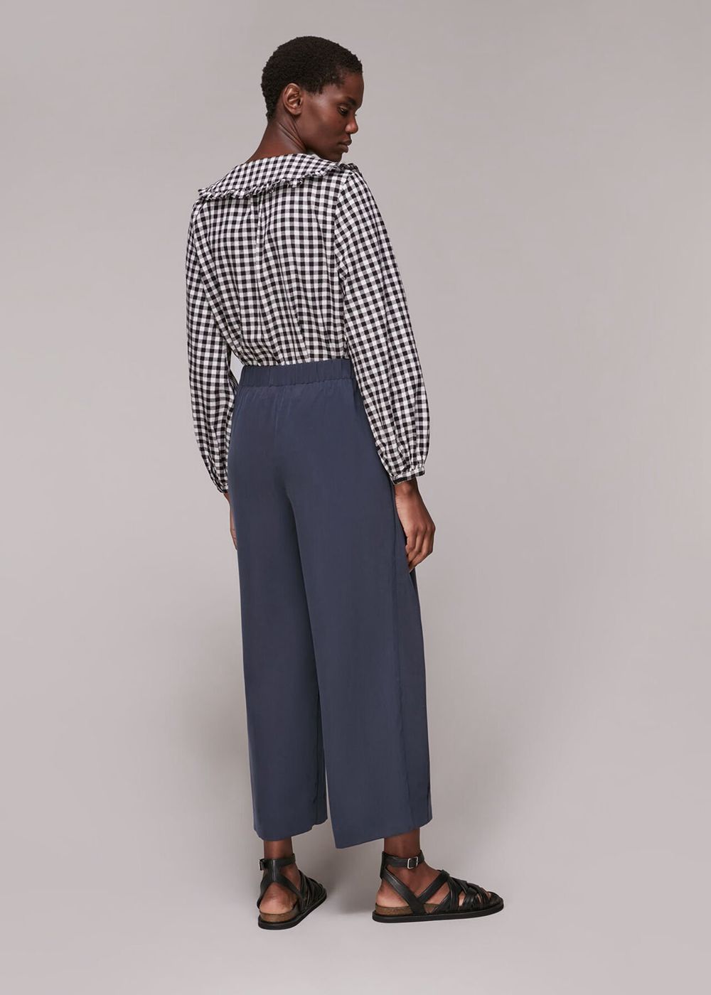 Whistles Wide Leg Pants Navy | US-92864RPXU