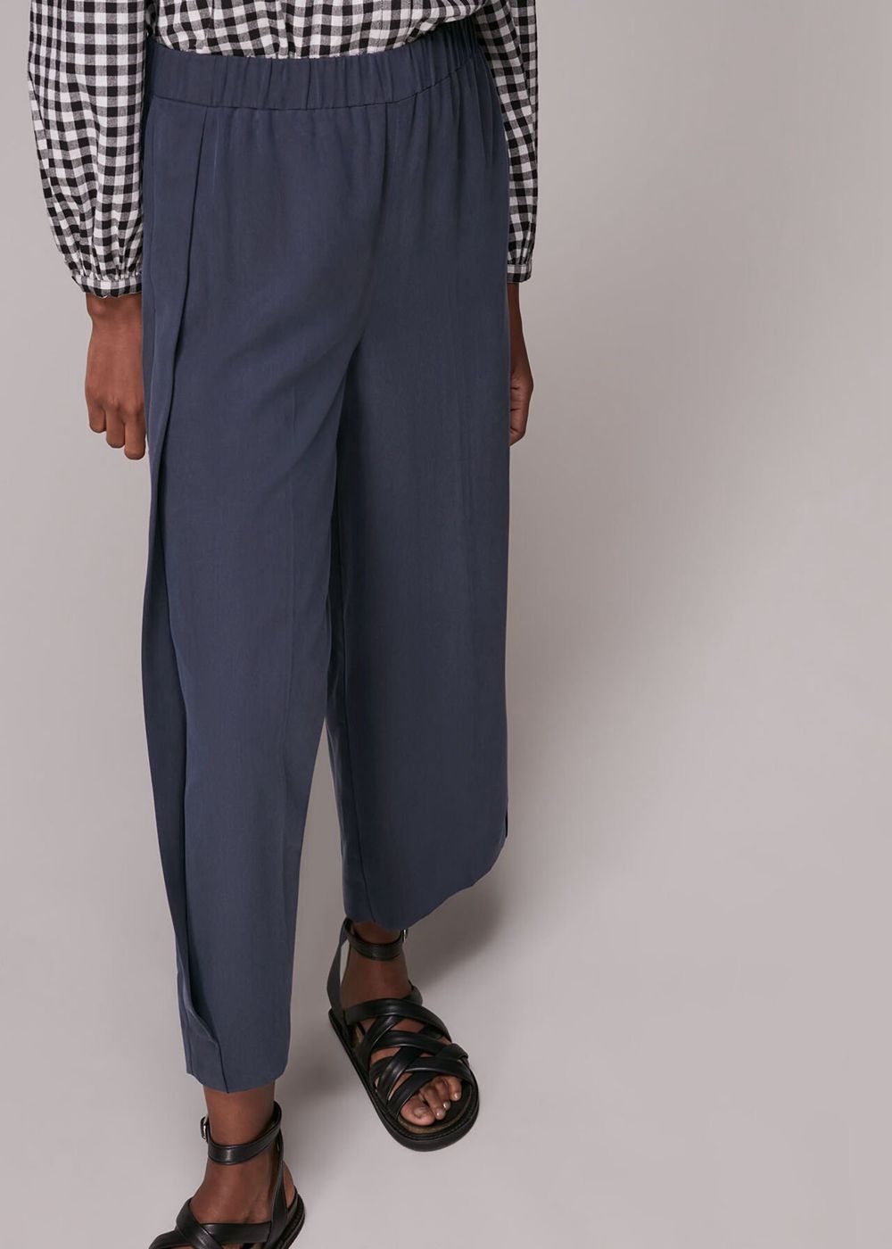 Whistles Wide Leg Pants Navy | US-92864RPXU