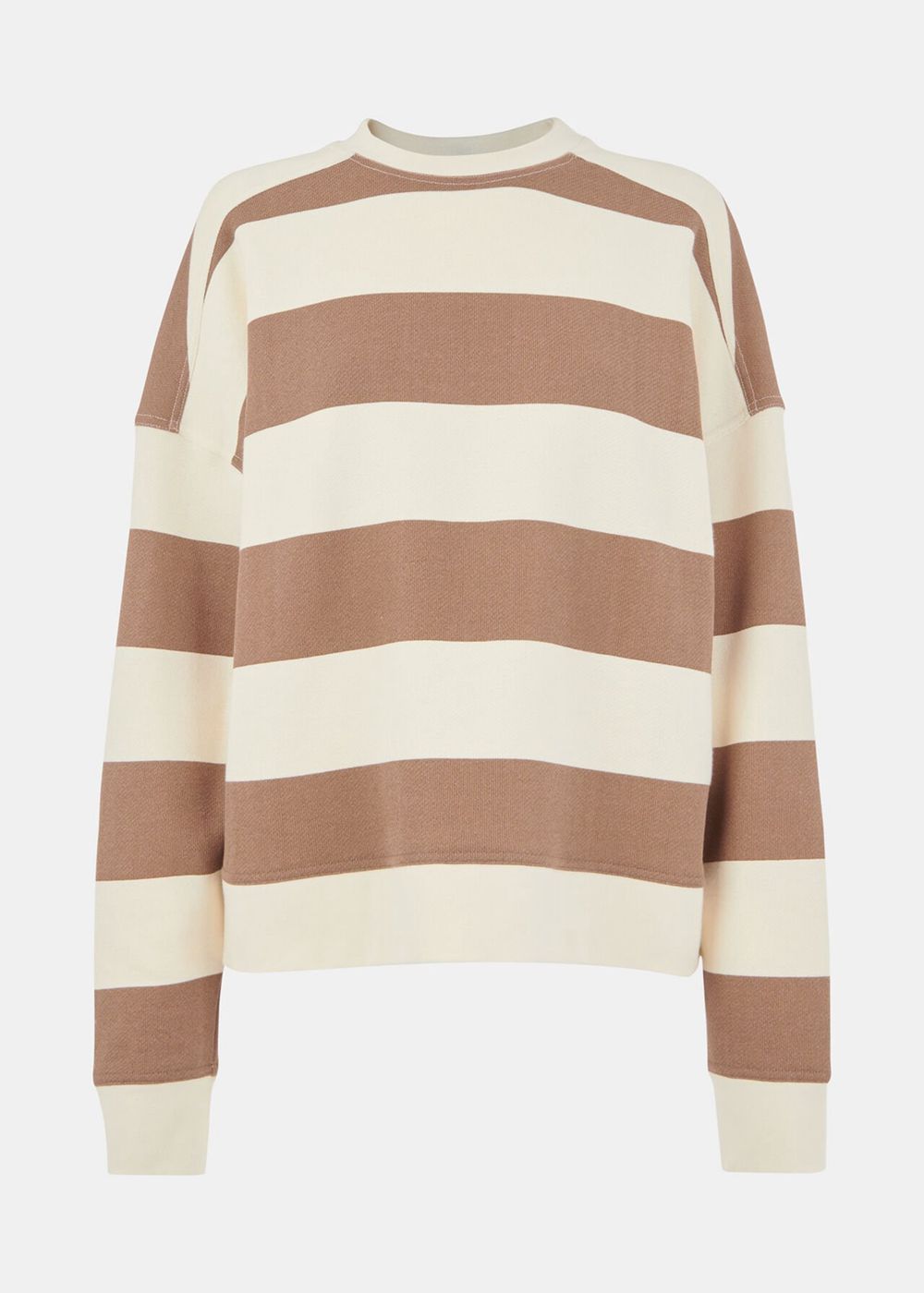 Whistles Wide Stripe Sweatshirt White / Multicolor | US-21647LJRG