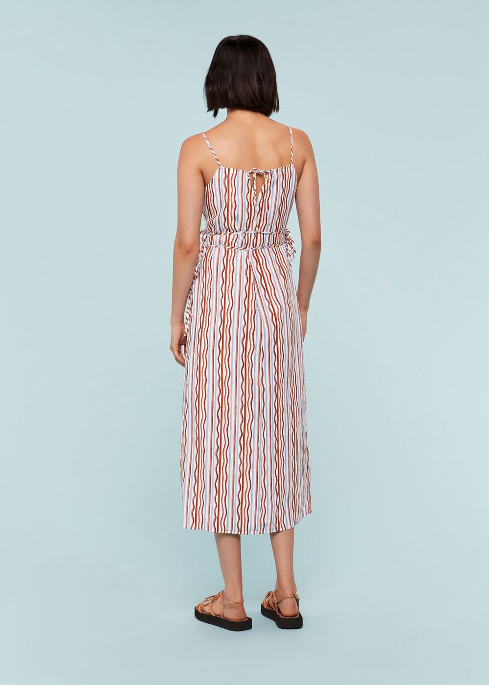 Whistles Wiggle Stripe Tie Detail Dress Multicolor | US-41386CWBR